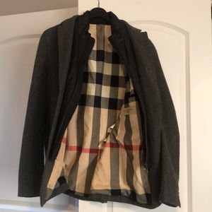 Burberry Wool Coat w Removable Liner